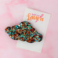 Taurus - Blue, gold & brown Glitter Cloud shaped Resin Hair Clip