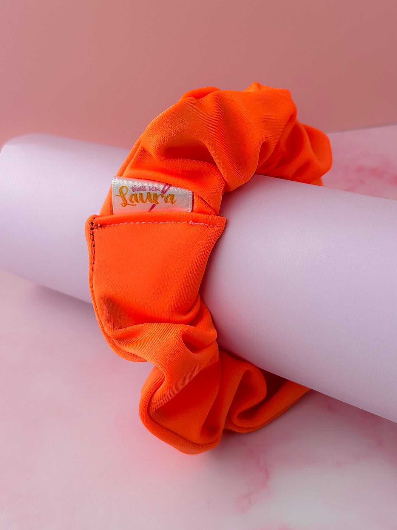 Clementine - Bright Orange gym & swim classic scrunchie