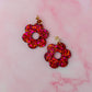 Juniper Flowers - Pink & orange Resin Earrings