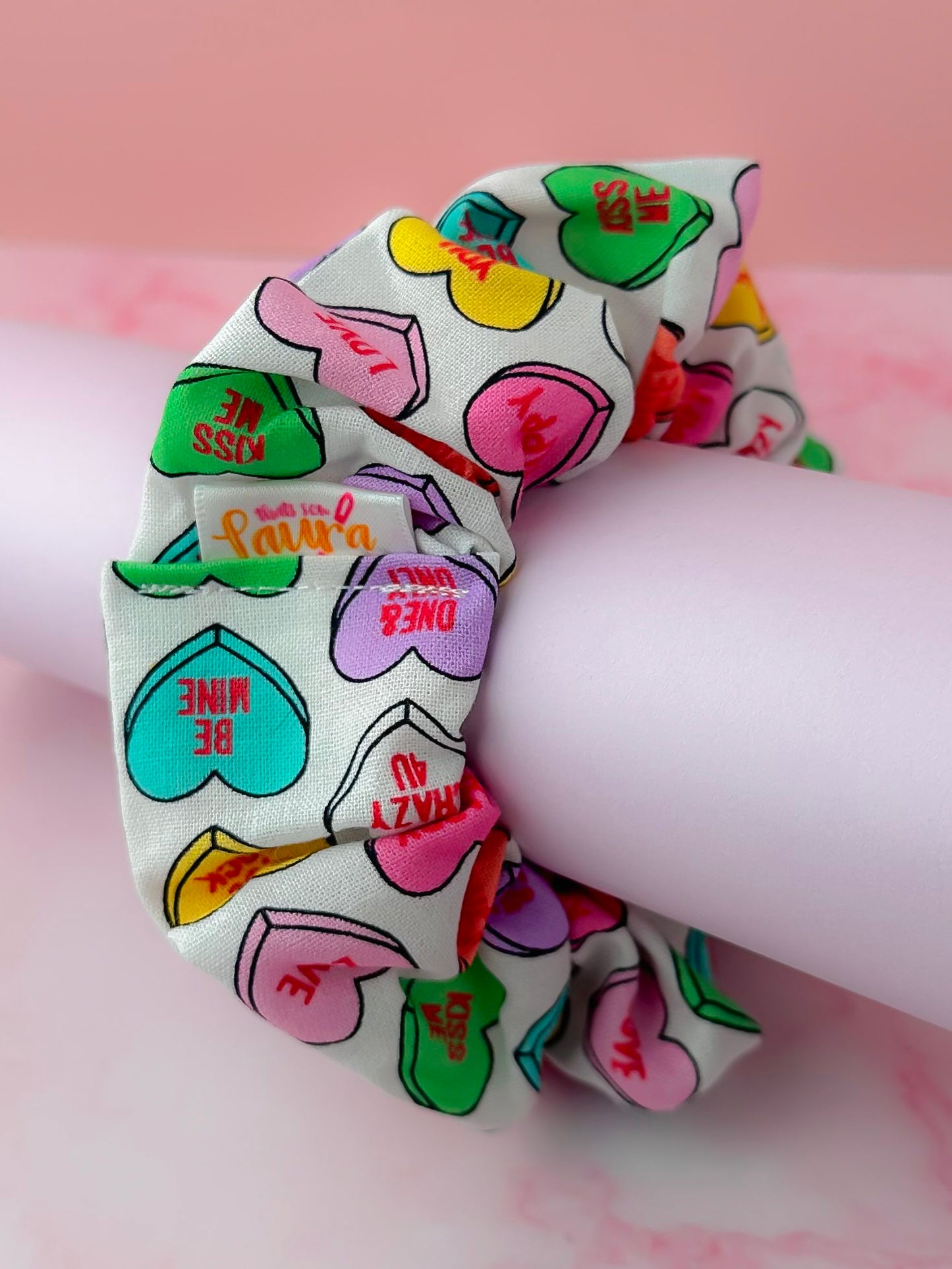 Love Heart - Love heart print classic scrunchie