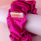Samantha - Pink Jersey foil XL Scrunchie