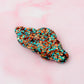 Taurus - Blue, gold & brown Glitter Cloud shaped Resin Hair Clip