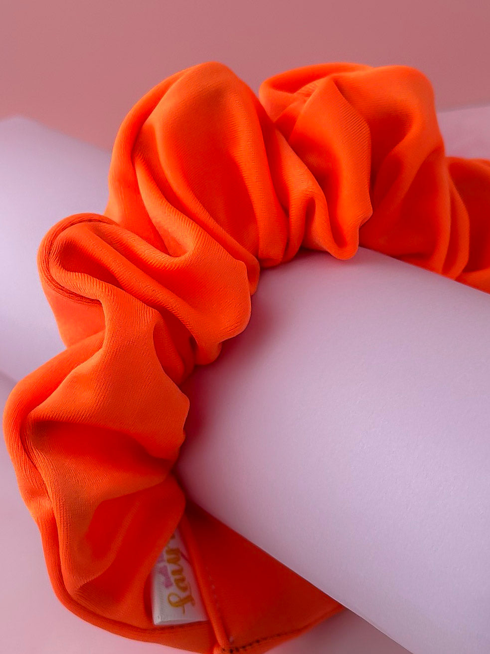 Clementine - Bright Orange gym & swim classic scrunchie