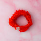 Bonfire - Reddish Orange satin wide scrunchie