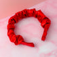 Rouge - Red Jersey Foil Scrunchie Headband