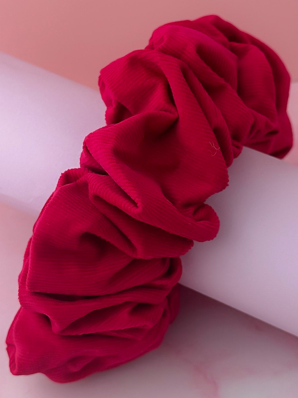 Cherri - Pink Needlecord XL Scrunchie