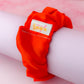 Bonfire - Reddish Orange satin wide scrunchie