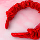 Rouge - Red Jersey Foil Scrunchie Headband