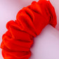 Bonfire - Reddish Orange satin wide scrunchie