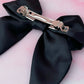 Classic Black - Black Satin classic Hair Bow