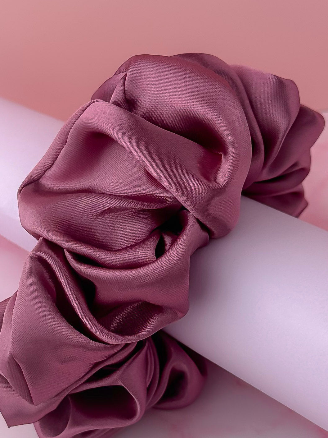 Mauve - Mauve Satin XL Scrunchie
