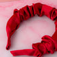 Regal - Deep Red satin Scrunchie Headband