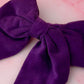Violet - Purple Needlecord classic Hair Bow