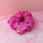 Jennie - Pink and Silver Glitter ball dance fabric XL Scrunchie