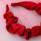 Regal - Deep Red satin Scrunchie Headband