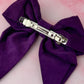 Violet - Purple Needlecord classic Hair Bow
