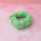 Fern - Green Georgette satin wide scrunchie