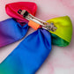 Rainbow - Rainbow Satin long Hair Bow