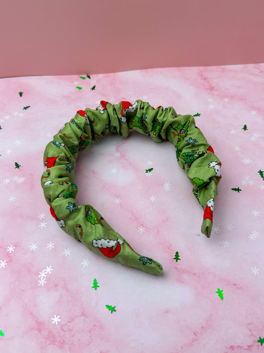 Grinchmas EXCLUSIVE Scrunchie Headband | Handmade Hair Accessories UK
