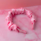 Candy Floss - Pink satin Scrunchie Headband