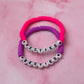Besties - Purple & Pink polymer clay Handmade Beaded Bracelet
