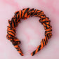 Tiger - Orange & black Scrunchie Headband