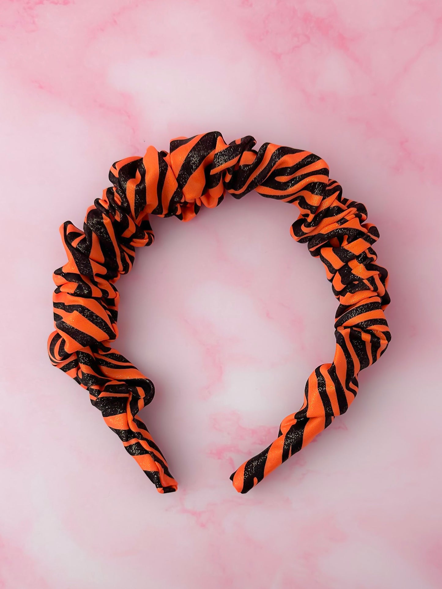 Tiger - Orange & black Scrunchie Headband
