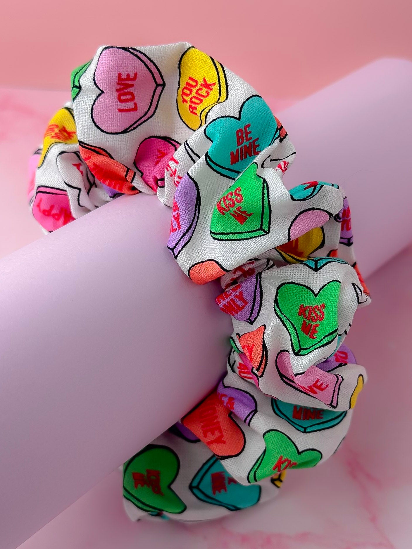 Love Heart - Love heart print classic scrunchie