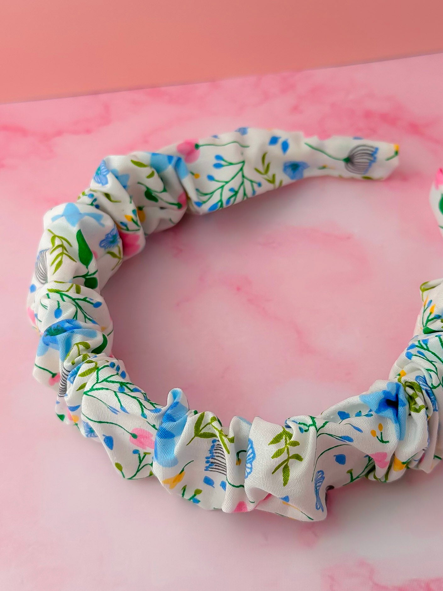 Summer - Floral print Scrunchie Headband