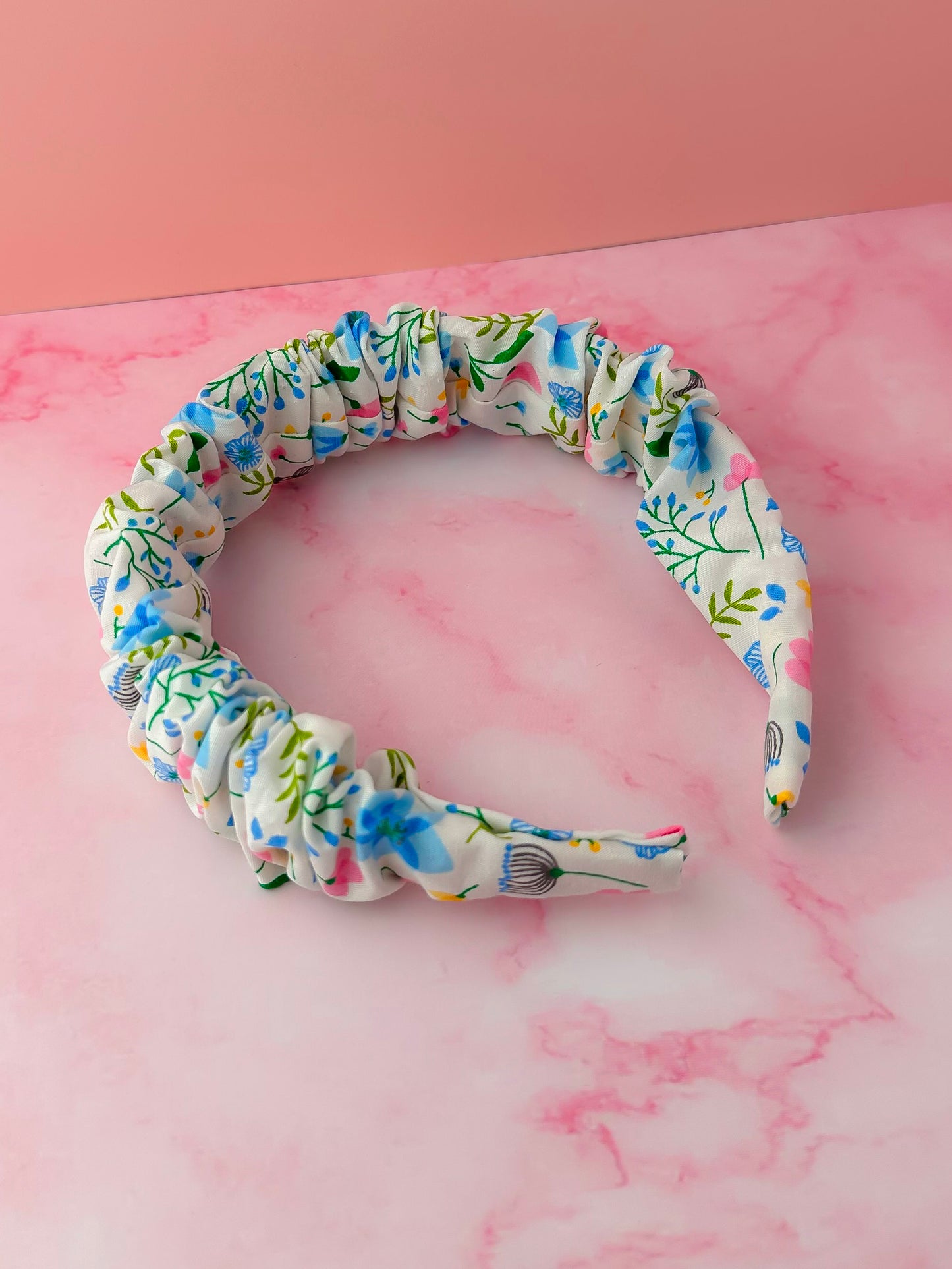 Summer - Floral print Scrunchie Headband