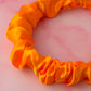 Pumpkin - Orange satin Scrunchie Headband