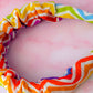 Zig Zag - Multicoloured zigzag print Scrunchie Headband