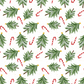 Classic Christmas- Cotton Christmas tree and candy cane themed Christmas fabric