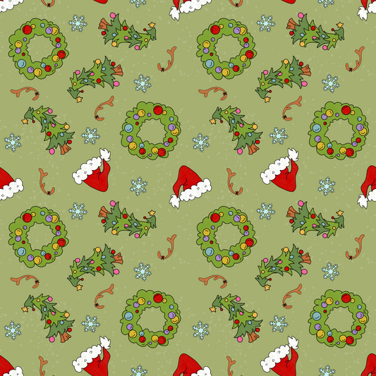 Grinchmas - NEW SATIN Whoville inspired Christmas fabric
