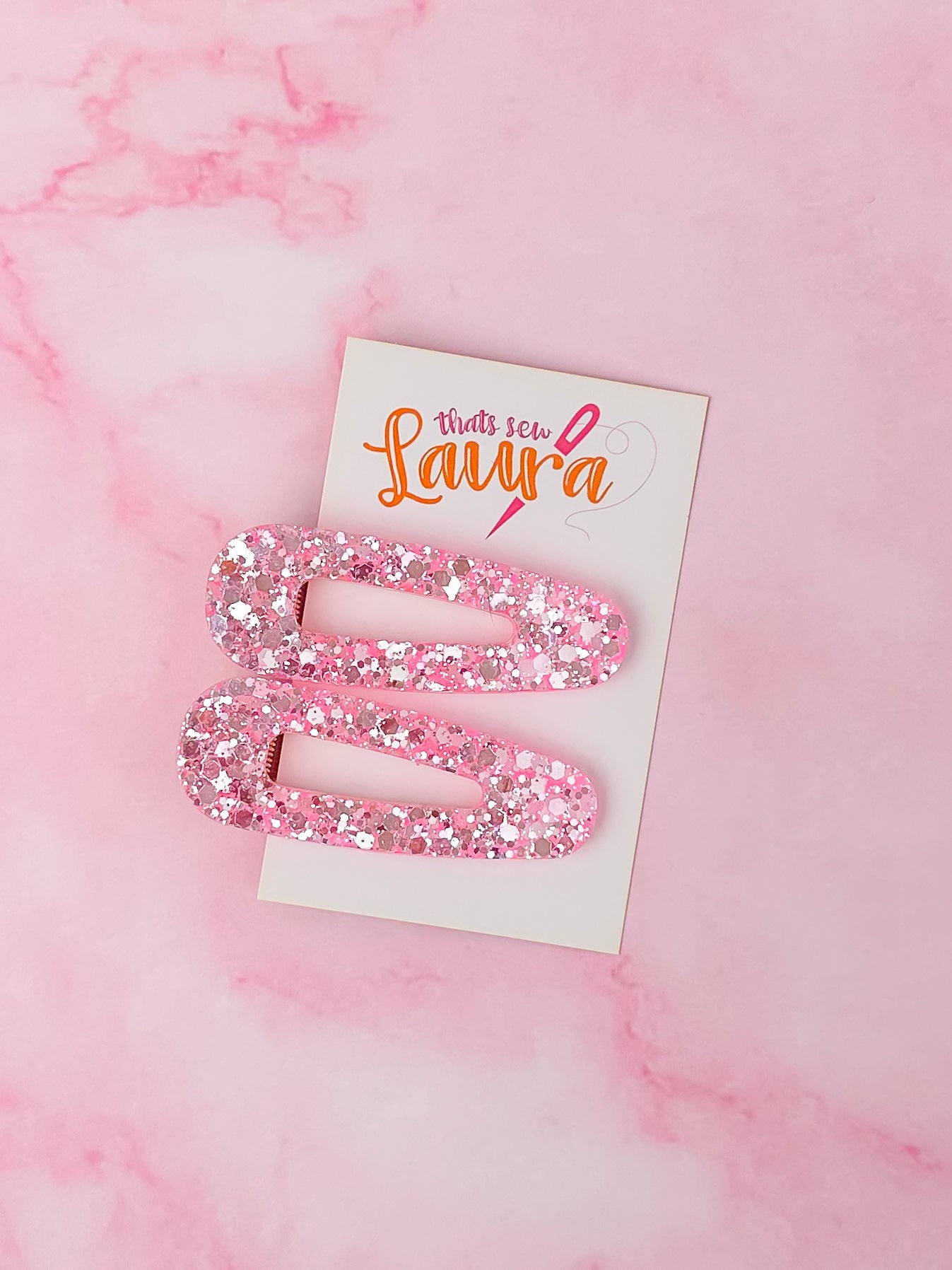 Blush - Bright Pink Resin Hair Clips