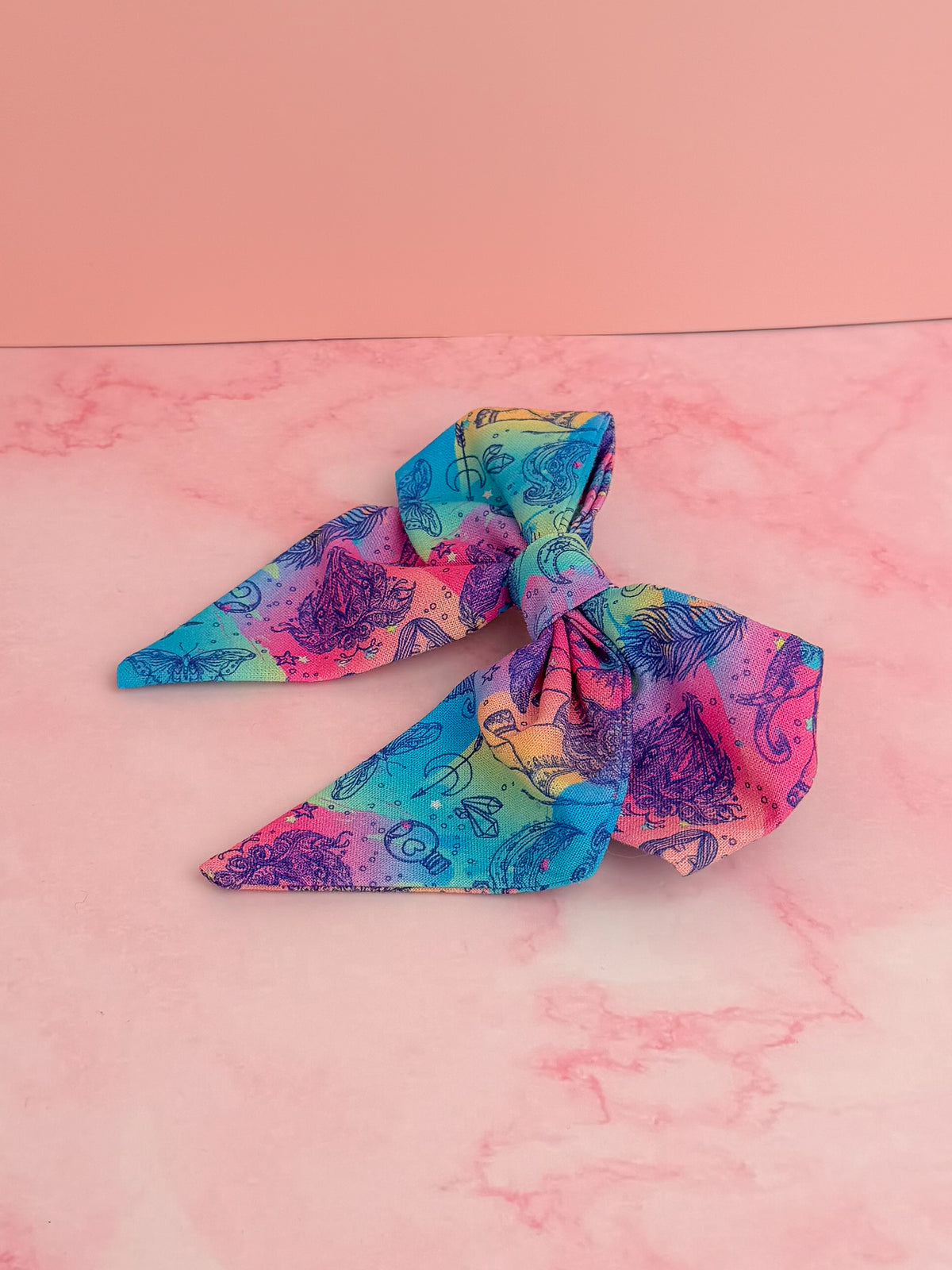 Chakra - Chakra spiritual print cotton classic Hair Bow