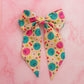 Happy Place - Exclusive Smiley face print long Hair Bow