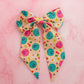 Happy Place - Exclusive Smiley face print long Hair Bow