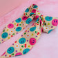 Happy Place - Exclusive Smiley face print long Hair Bow