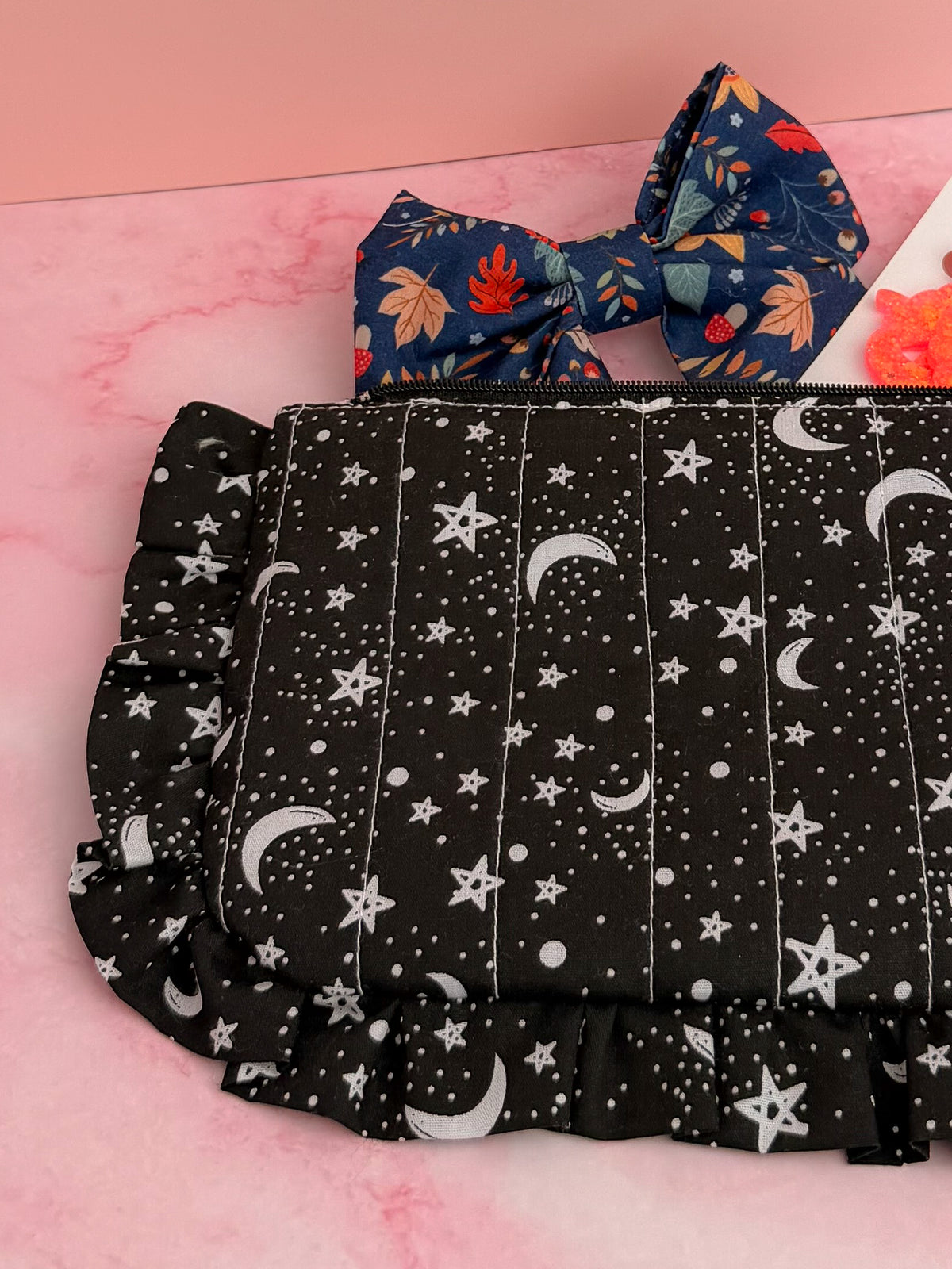 Night Sky -  Zipper Pouch | Handmade Makeup & Accessory Bag