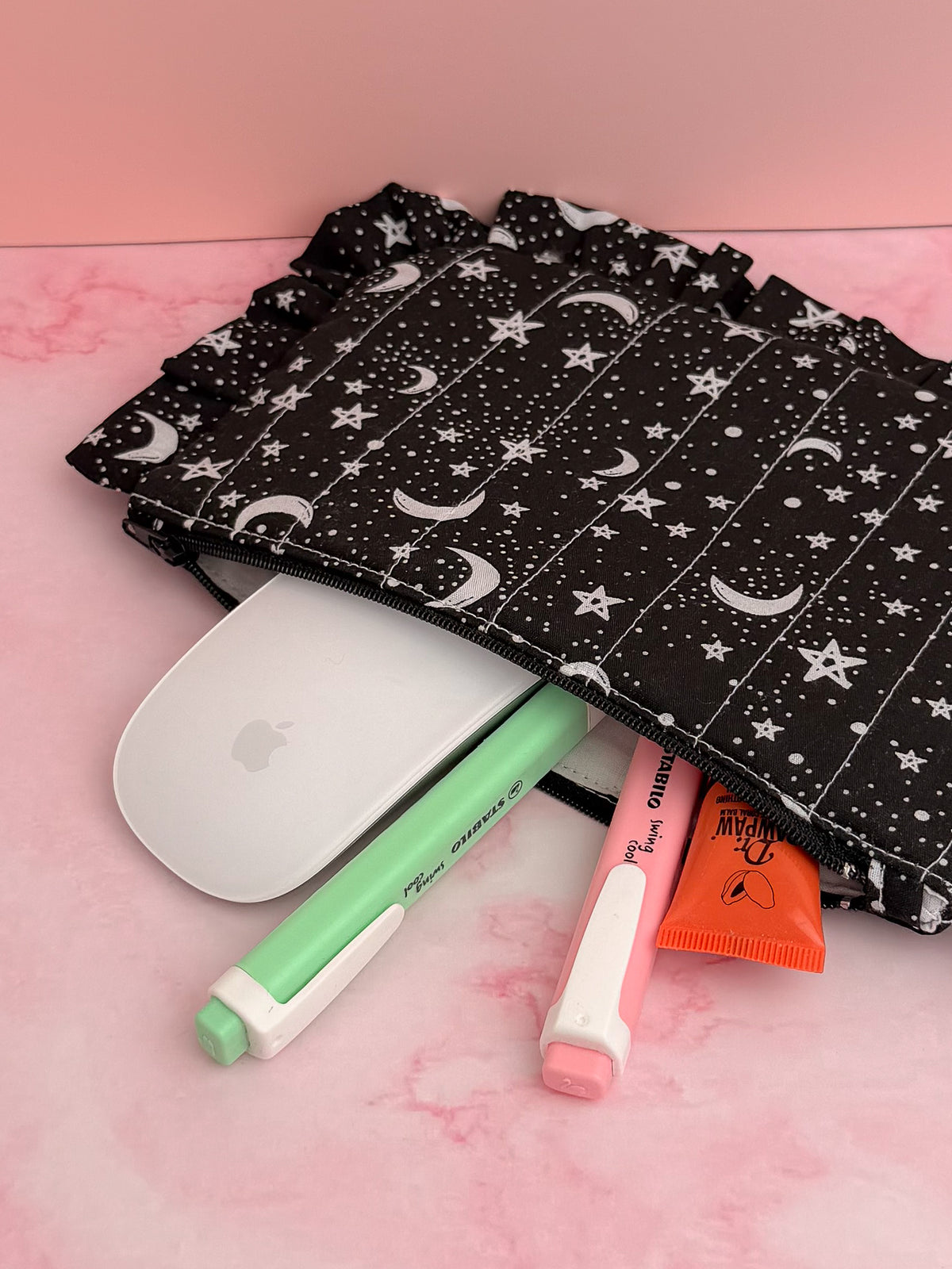 Night Sky -  Zipper Pouch | Handmade Makeup & Accessory Bag